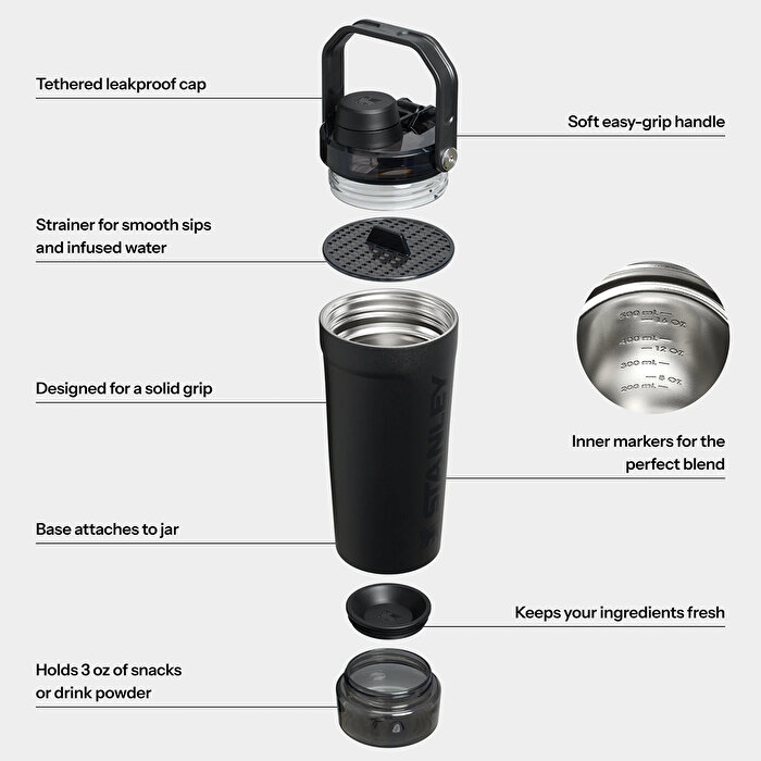 Stanley Activate Siyah Shaker 0,60 LT