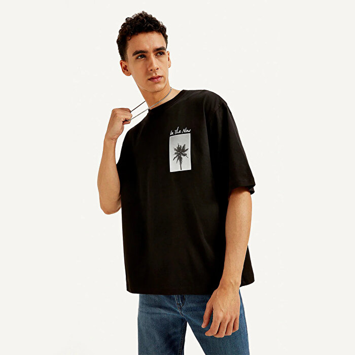 Levi's Back Photo Graphic Erkek Siyah Tişört
