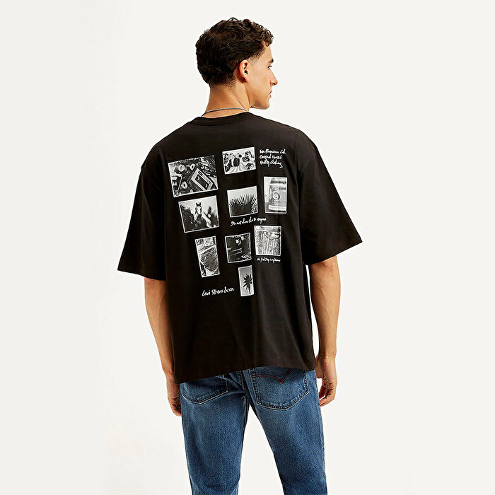 Levi's Back Photo Graphic Erkek Siyah Tişört