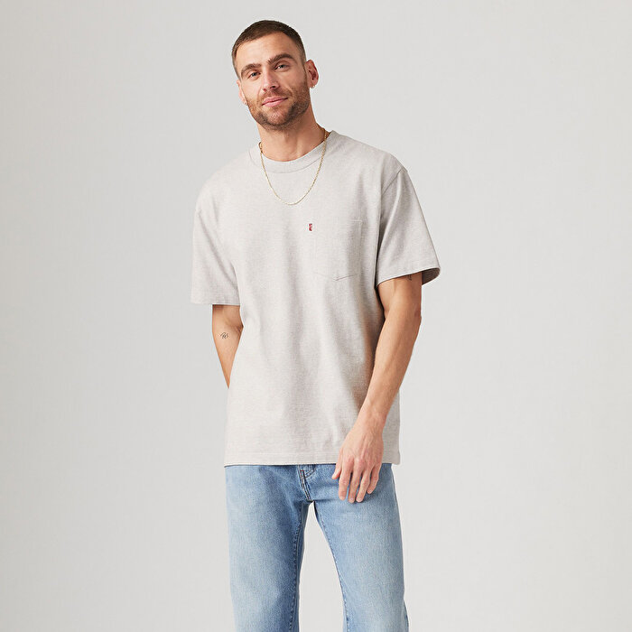 Levi's The Hw Pocket Erkek Gri Tişört