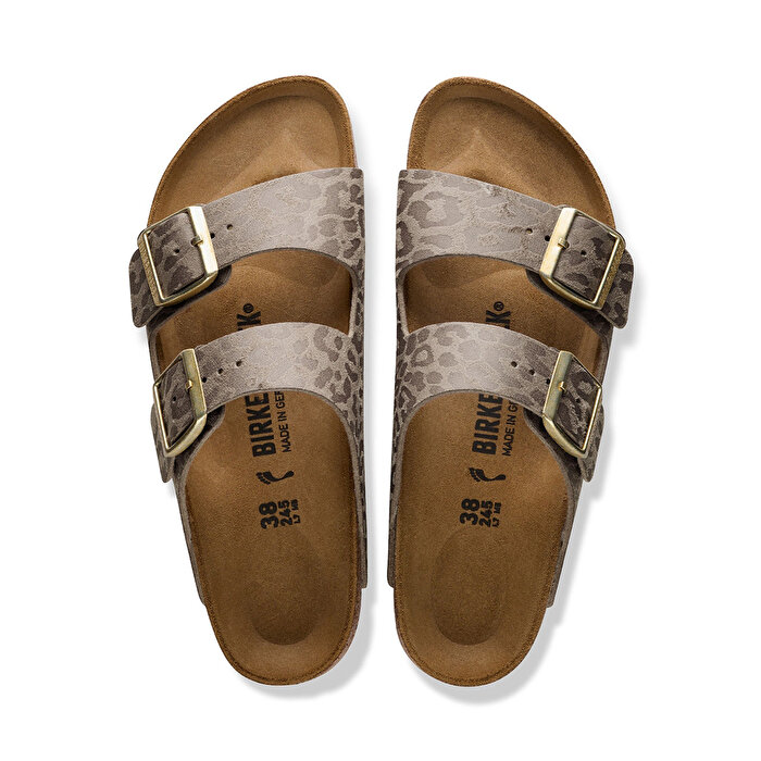 Birkenstock Arizona Syn Leopard Kadın Kahverengi Terlik