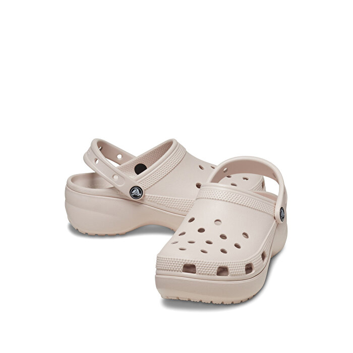 Crocs Classic Platform Clog Kadın Bej Terlik