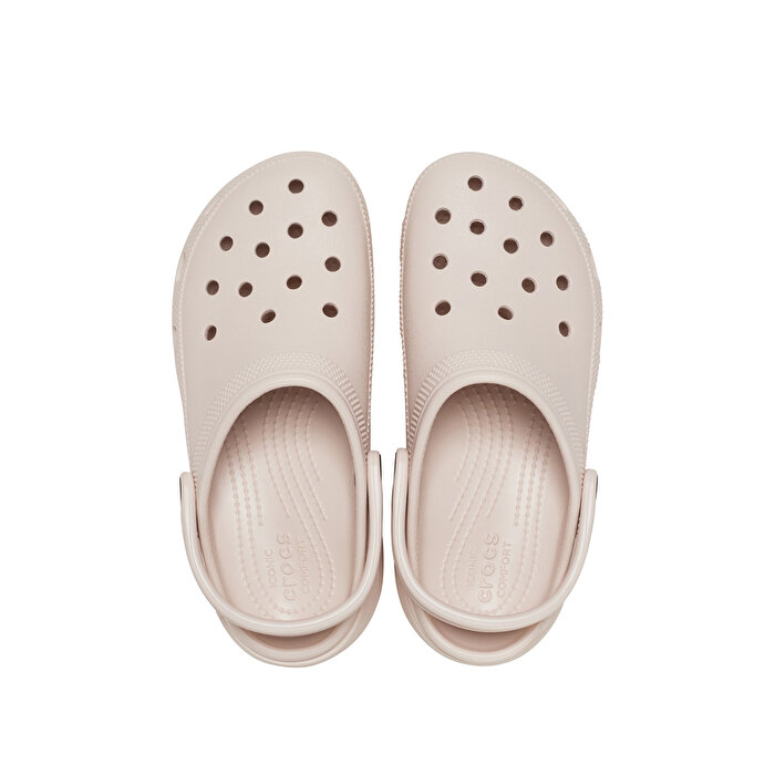 Crocs Classic Platform Clog Kadın Bej Terlik