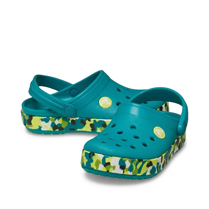 Crocs Crogband Glow Confetti Band Clog Erkek Çocuk Yeşil Terlik