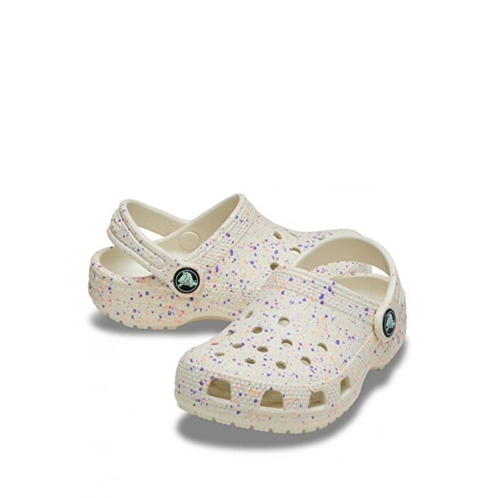 Crocs Classic Glow Paint Splatter Clog Bebek Bej Terlik