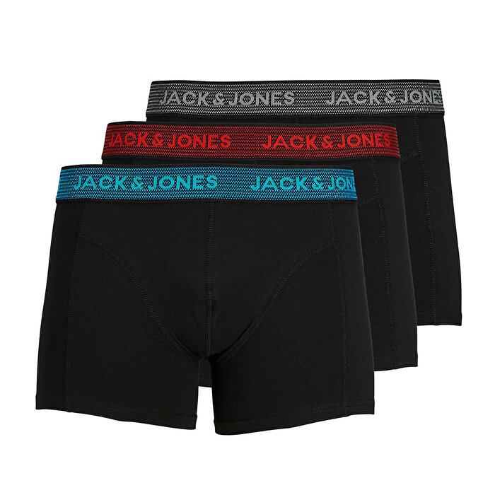 Jack&Jones Waistband 3' lü Erkek Siyah Boxer