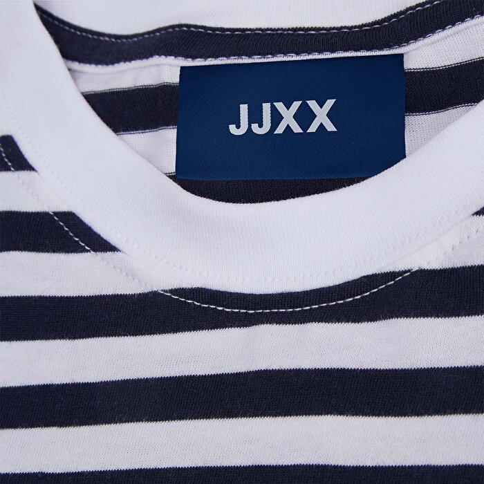 JJXX Anna Ss Reg Every Stripe Kadın Beyaz Tişört