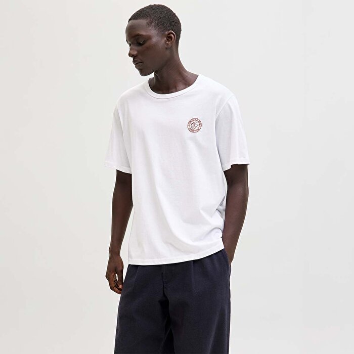 Jack&Jones Alliance Erkek Beyaz Tişört
