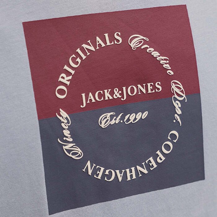 Jack&Jones Catskills Square Branding Erkek Gri Tişört