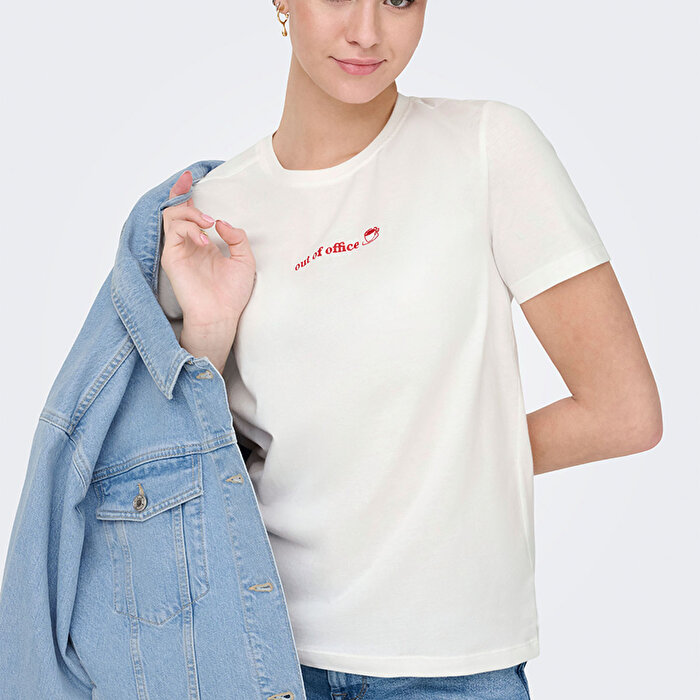 Only Milena Kadın Beyaz Tişört