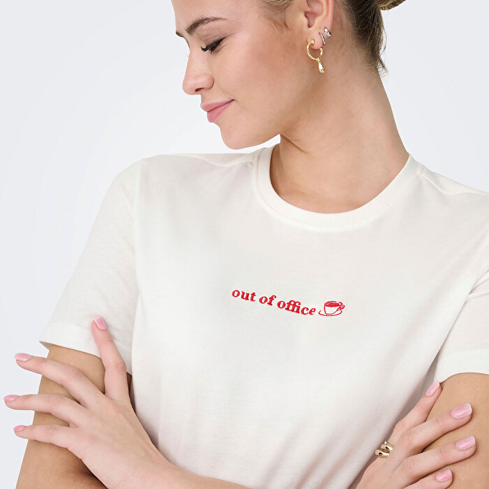 Only Milena Kadın Beyaz Tişört