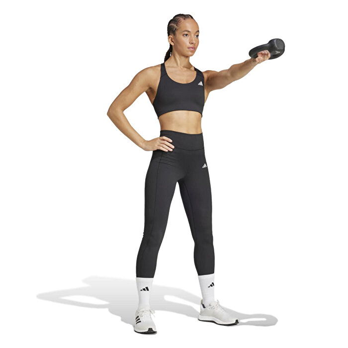 adidas Prime Lift Impact Rib Medium Support Kadın Siyah Sporcu Sütyeni
