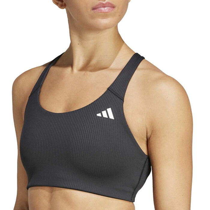 adidas Prime Lift Impact Rib Medium Support Kadın Siyah Sporcu Sütyeni
