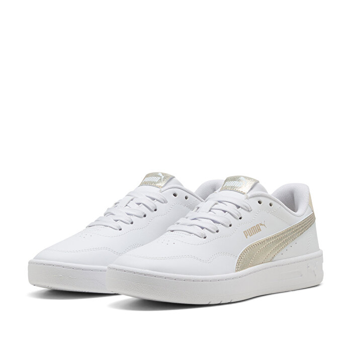 Puma Court Lally Metallic Whisper Kadın Beyaz Sneaker