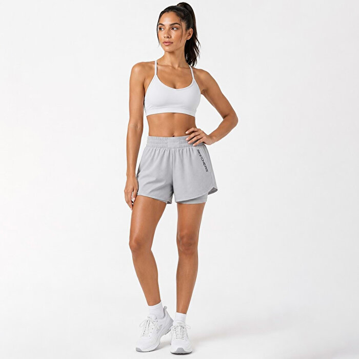 Skechers Performance Coll. W 4 inch 2 in 1 Kadın Gri Şort