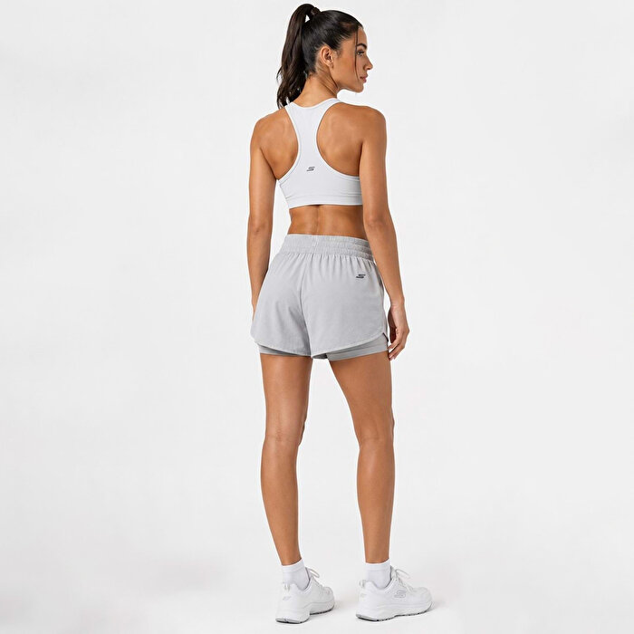 Skechers Performance Coll. W 4 inch 2 in 1 Kadın Gri Şort