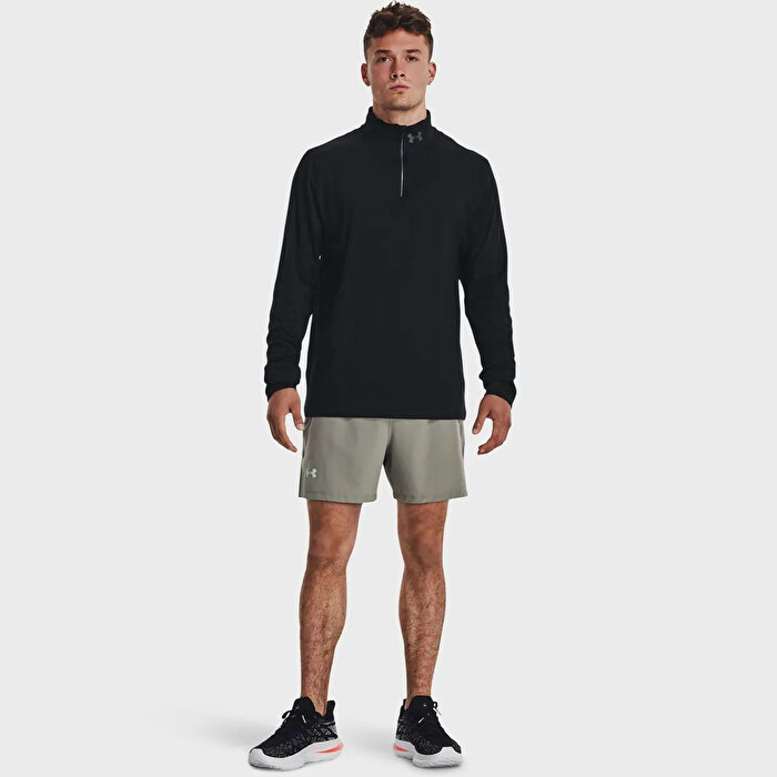 Under Armour Launch Pro 1/4 Zip Erkek Siyah Uzun Kollu Tişört
