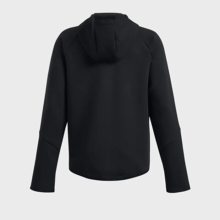 Under Armour Zip Hoodie Unstoppable Fleece Erkek Çocuk Siyah Kapüşonlu Ceket