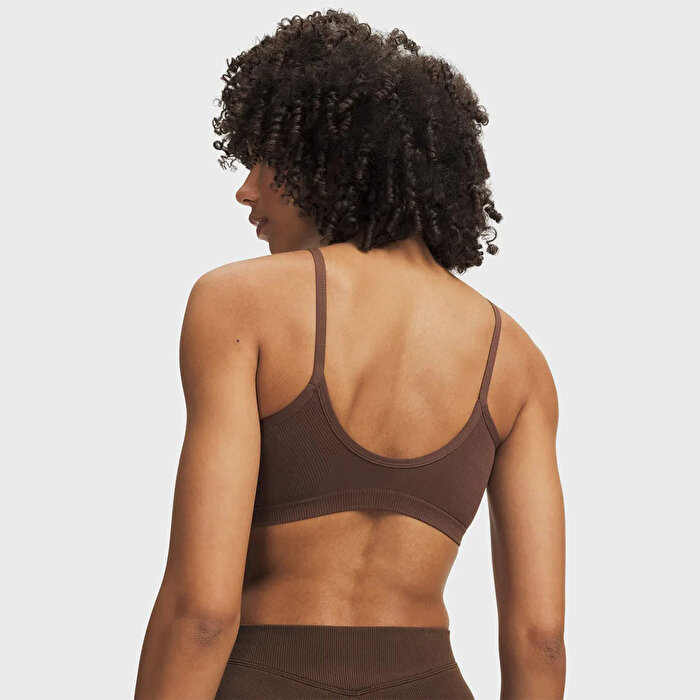 Under Armour Seamless Cotton Low Kadın Kahverengi Sporcu Sütyeni