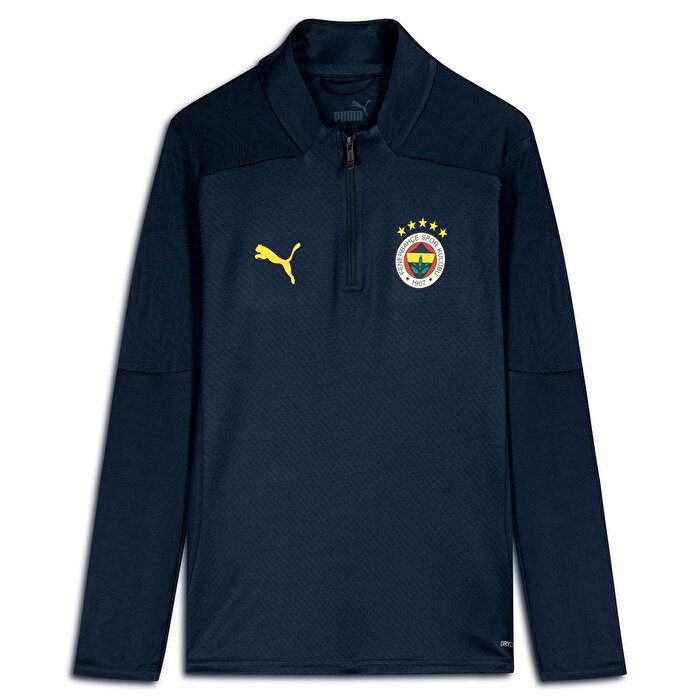 Puma Fenerbahçe Sk Training Çocuk Lacivert Dik Yaka Uzun Kollu Tişört