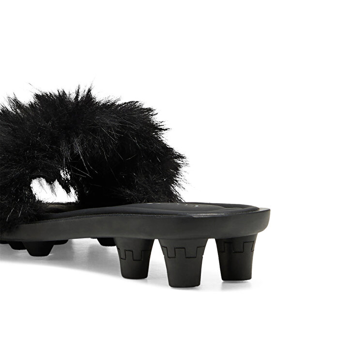 Puma Fenty x Slide Chic Fur Kadın Siyah Terlik