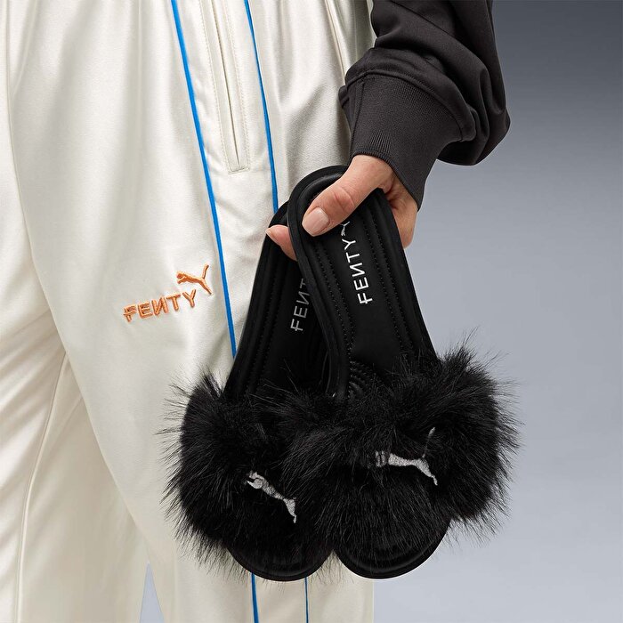 Puma Fenty x Slide Chic Fur Kadın Siyah Terlik