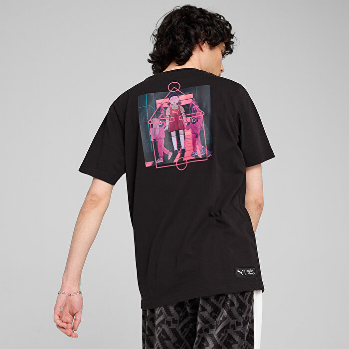 Puma Puma x Squid Game Graphic Erkek Siyah Tişört