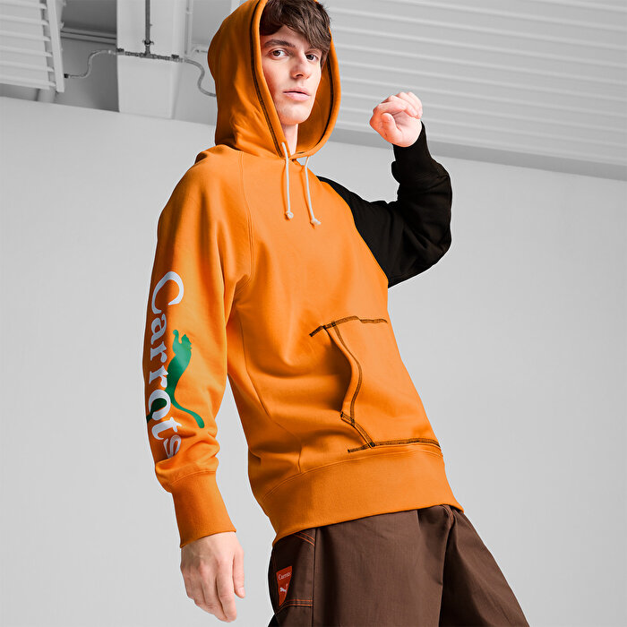 Puma x Carrots Erkek Turuncu Kapüşonlu Sweatshirt