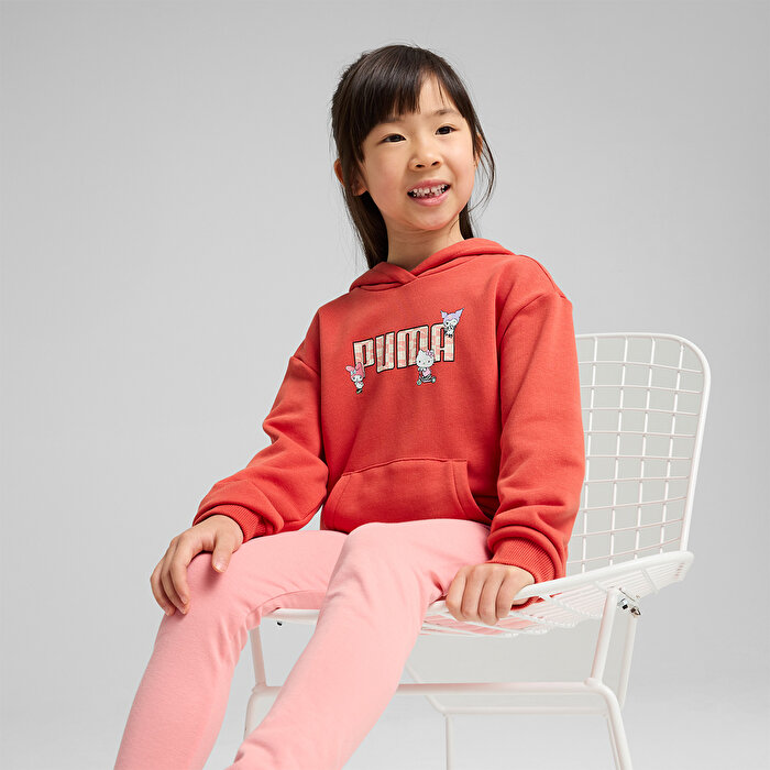Puma Hello Kitty&Friends Graphic Kız Çocuk Kırmızı Kapüşonlu Sweatshirt
