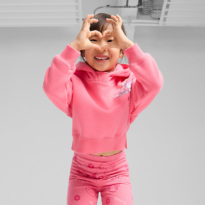 Puma Hello Kitty&Friends Graphic Kız Çocuk Pembe Kapüşonlu Sweatshirt