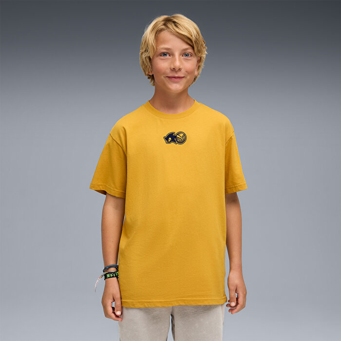 Puma X Sonic Relaxed Erkek Çocuk Sarı Tişört