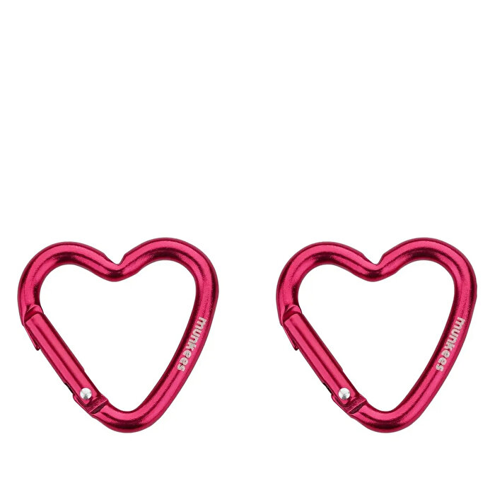 Munkees Mini Heart Carabiner 2 Pieces Kırmızı Anahtarlık