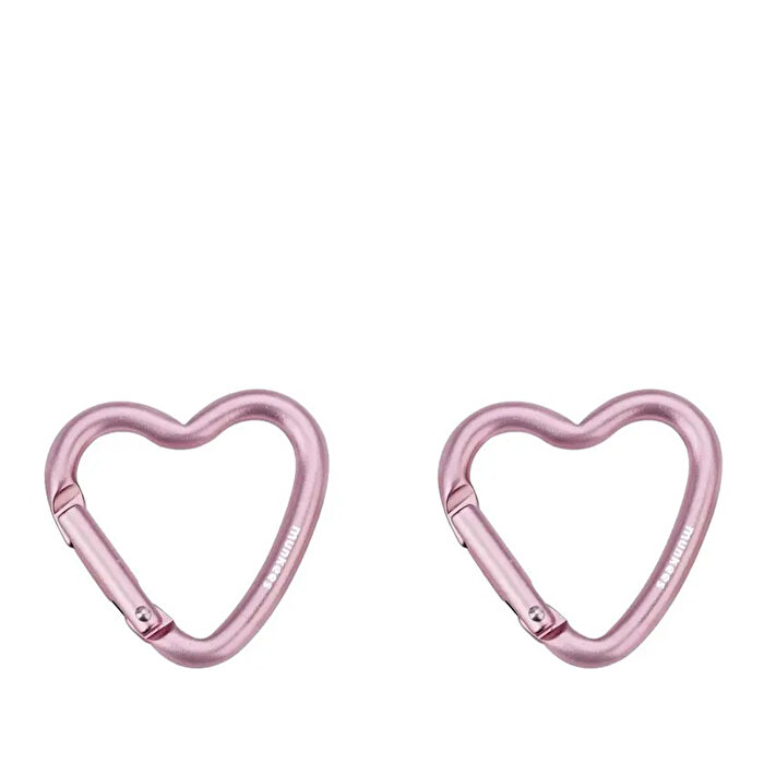 Munkees Mini Heart Carabiner 2 Pieces Pembe Anahtarlık