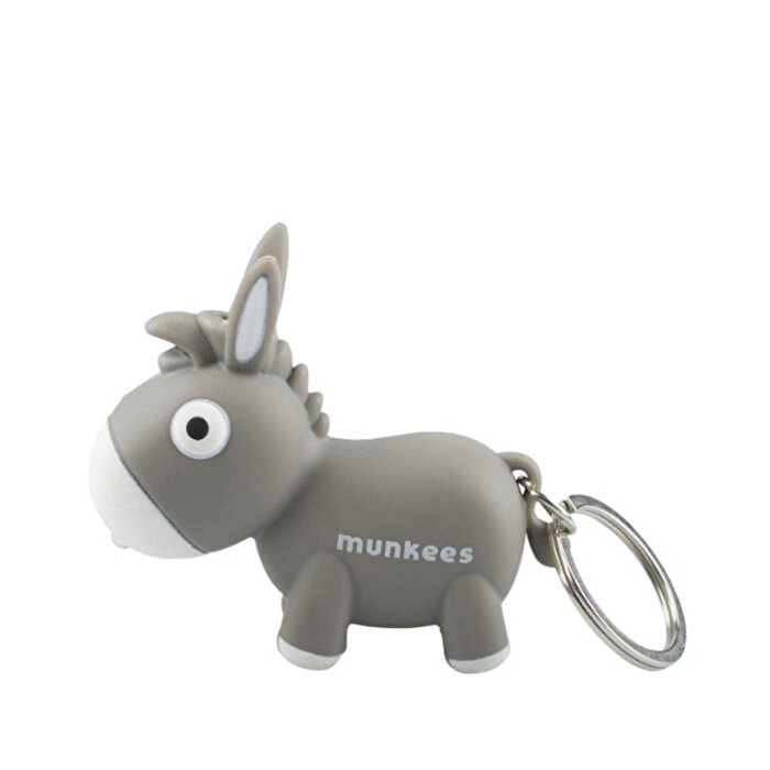 Munkees Donkey Led Sound Gri Anahtarlık