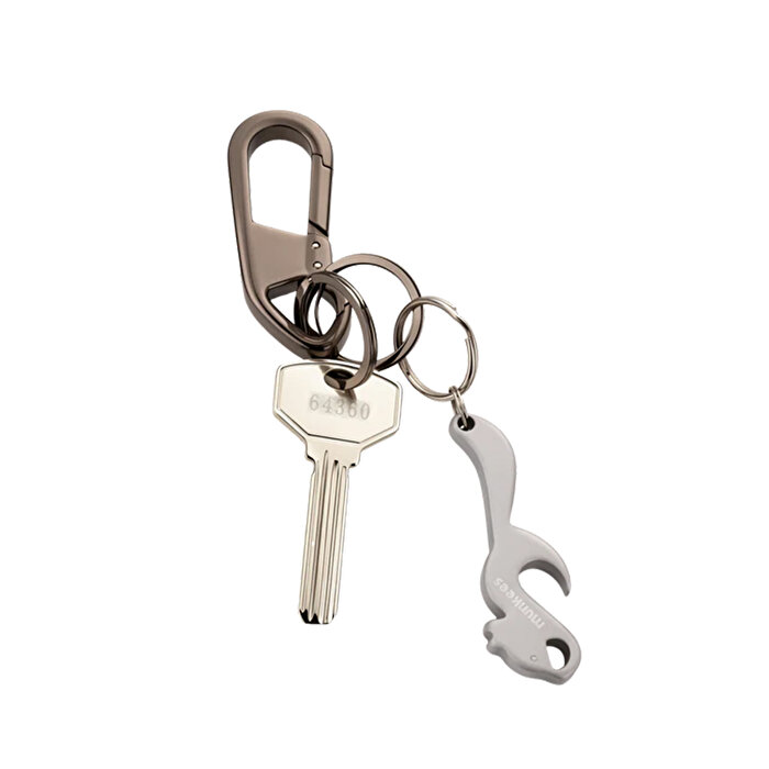 Munkees Carabiner Double Gri Anahtarlık