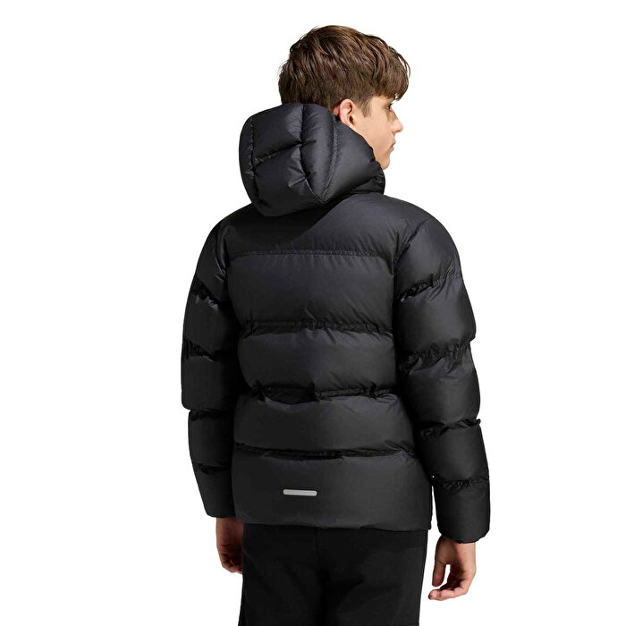 adidas Syntetic Down Çocuk Siyah Kapüşonlu Mont