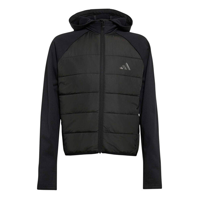 adidas Hybrid Çocuk Siyah Kapüşonlu Ceket