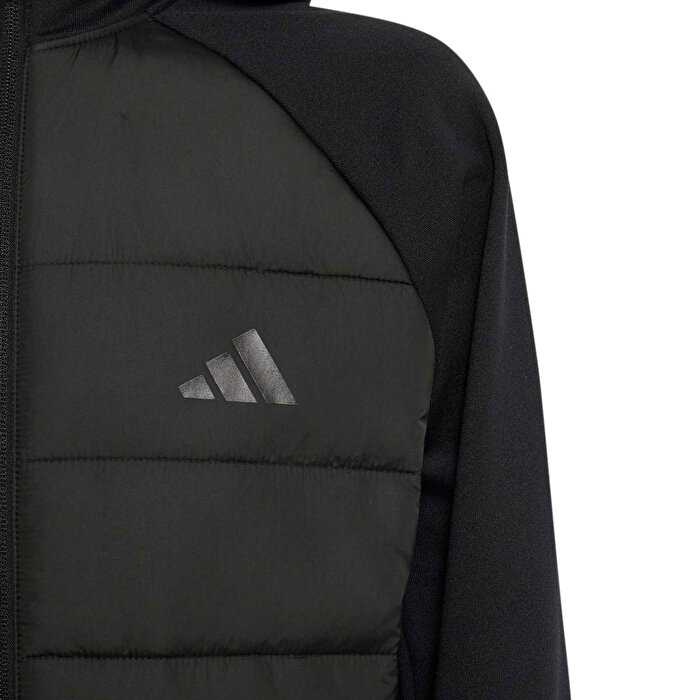 adidas Hybrid Çocuk Siyah Kapüşonlu Ceket