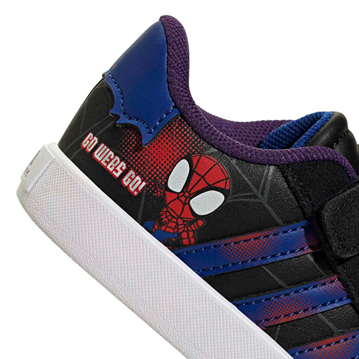 adidas Vl Court Spiderman Cf I Bebek Siyah Sneaker