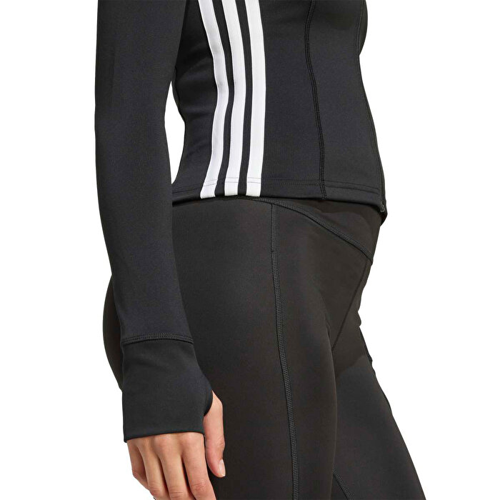 adidas Workout Essentials 3 Stripes Kadın Siyah Dik Yaka Ceket