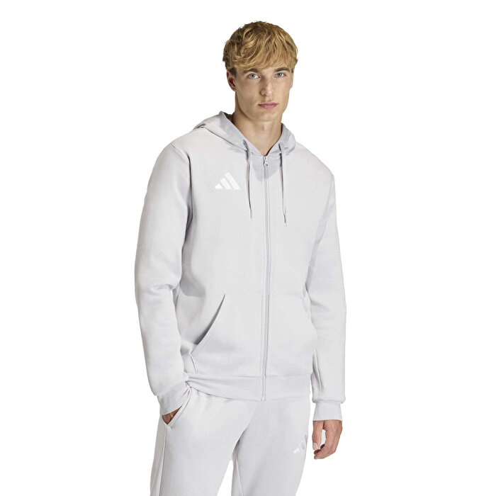 adidas Entrada 26 Erkek Gri Kapüşonlu Ceket