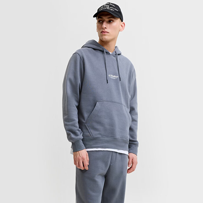 Jack&Jones Soho Erkek Gri Kapüşonlu Sweatshirt