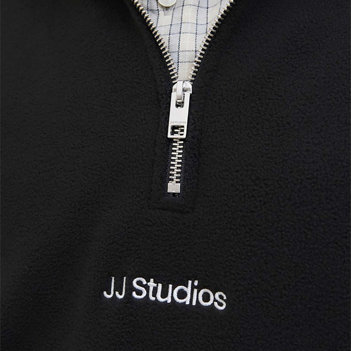 Jack&Jones Polar Soho Fleece Erkek Siyah Dik Yaka Sweatshirt