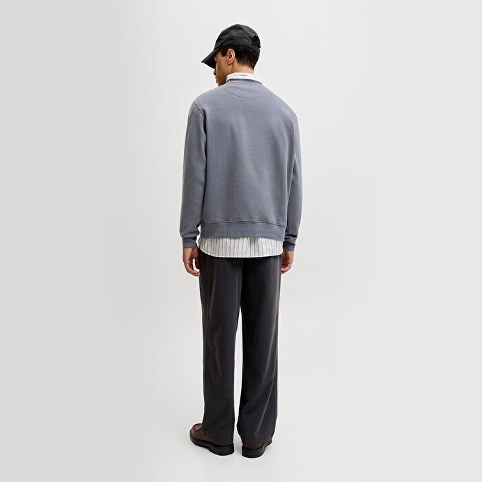 Jack&Jones Soho Erkek Gri Dik Yaka Sweatshirt