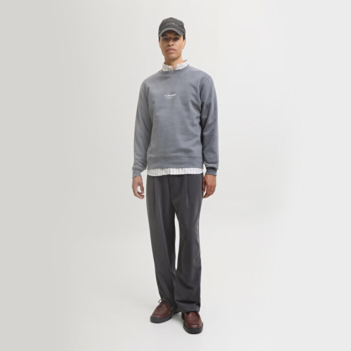 Jack&Jones Soho Erkek Gri Dik Yaka Sweatshirt