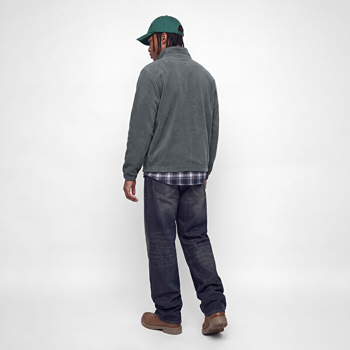 Jack&Jones Polar Soho Fleece Erkek Gri Dik Yaka Sweatshirt