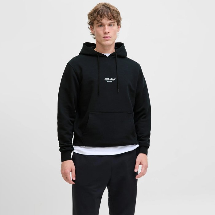 Jack&Jones Soho Erkek Siyah Kapüşonlu Sweatshirt