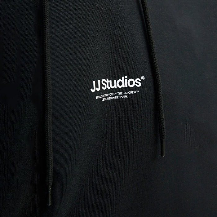 Jack&Jones Soho Erkek Siyah Kapüşonlu Sweatshirt