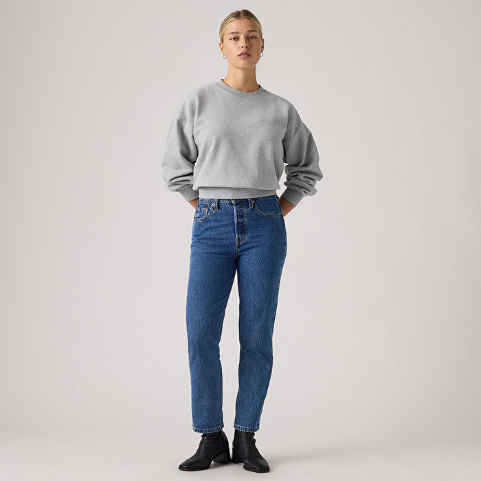 Levi's 501 Regular Fit Crop Kadın Gri Jean