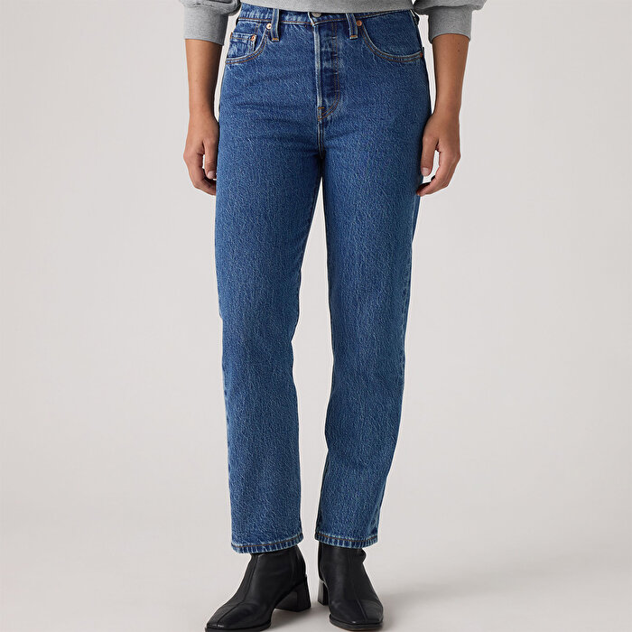 Levi's 501 Regular Fit Crop Kadın Gri Jean